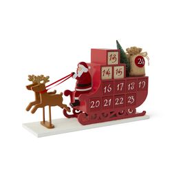 Calendario Avvento - Babbo Natale Su Slitta Con Renne, , large