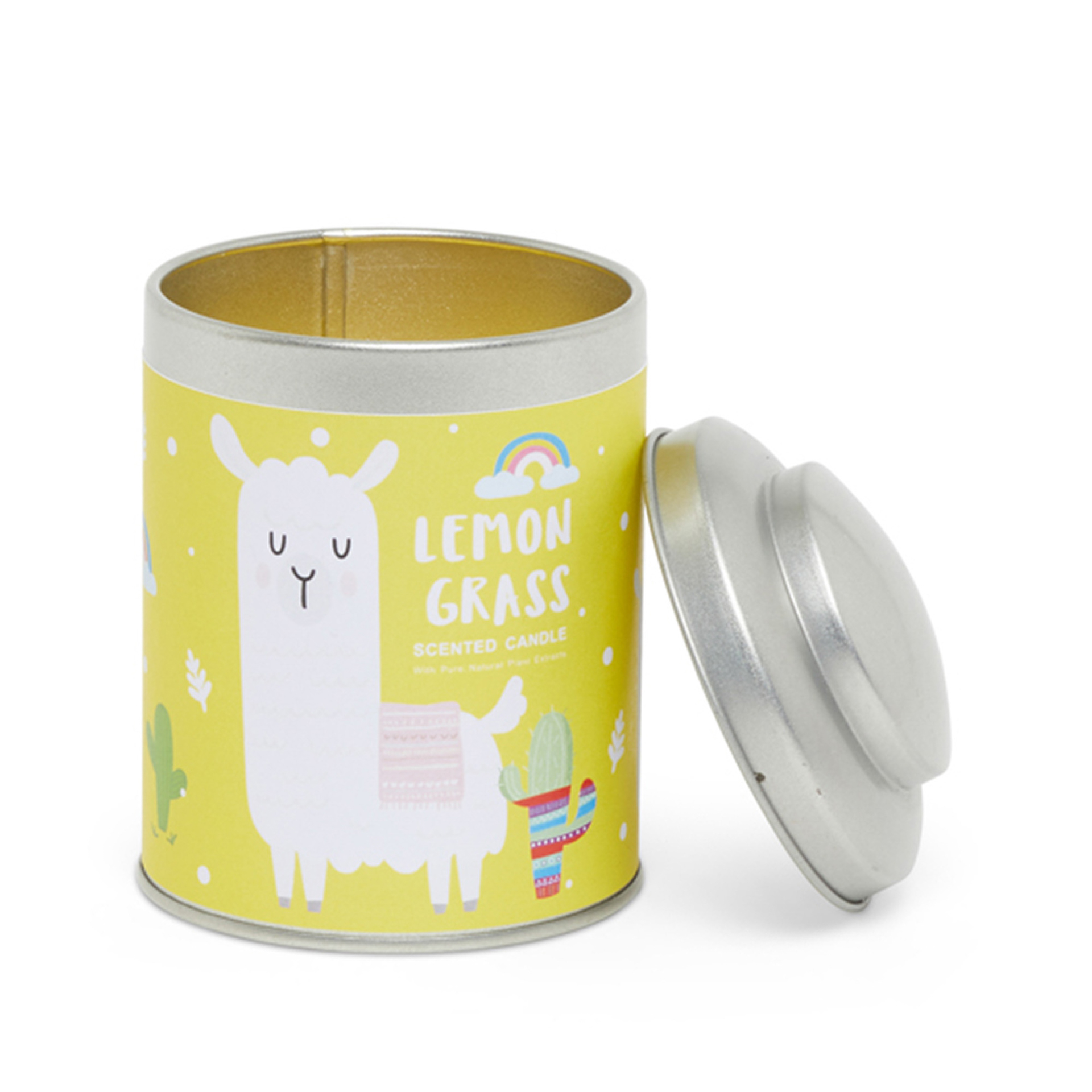 Barattolo in latta con candela profumata - Lemon Grass