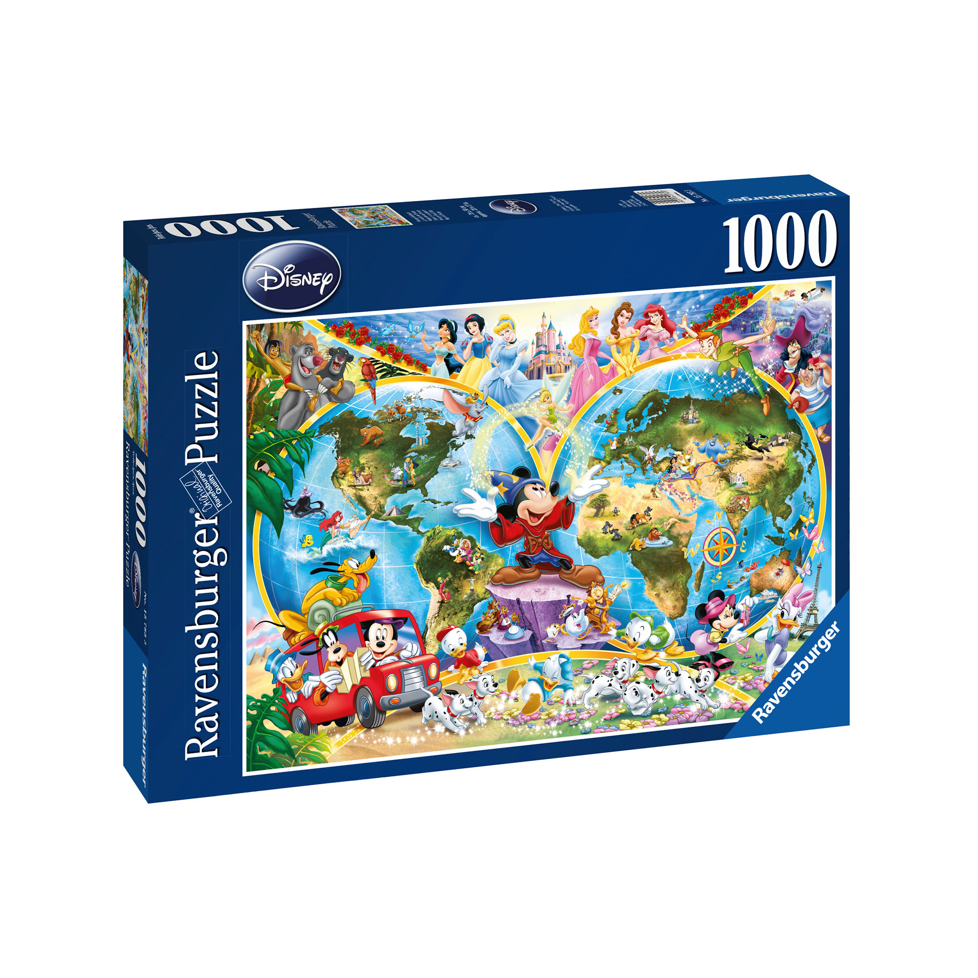 Ravensburger Puzzle 1000 pezzi 15785 - Mappamondo Disney