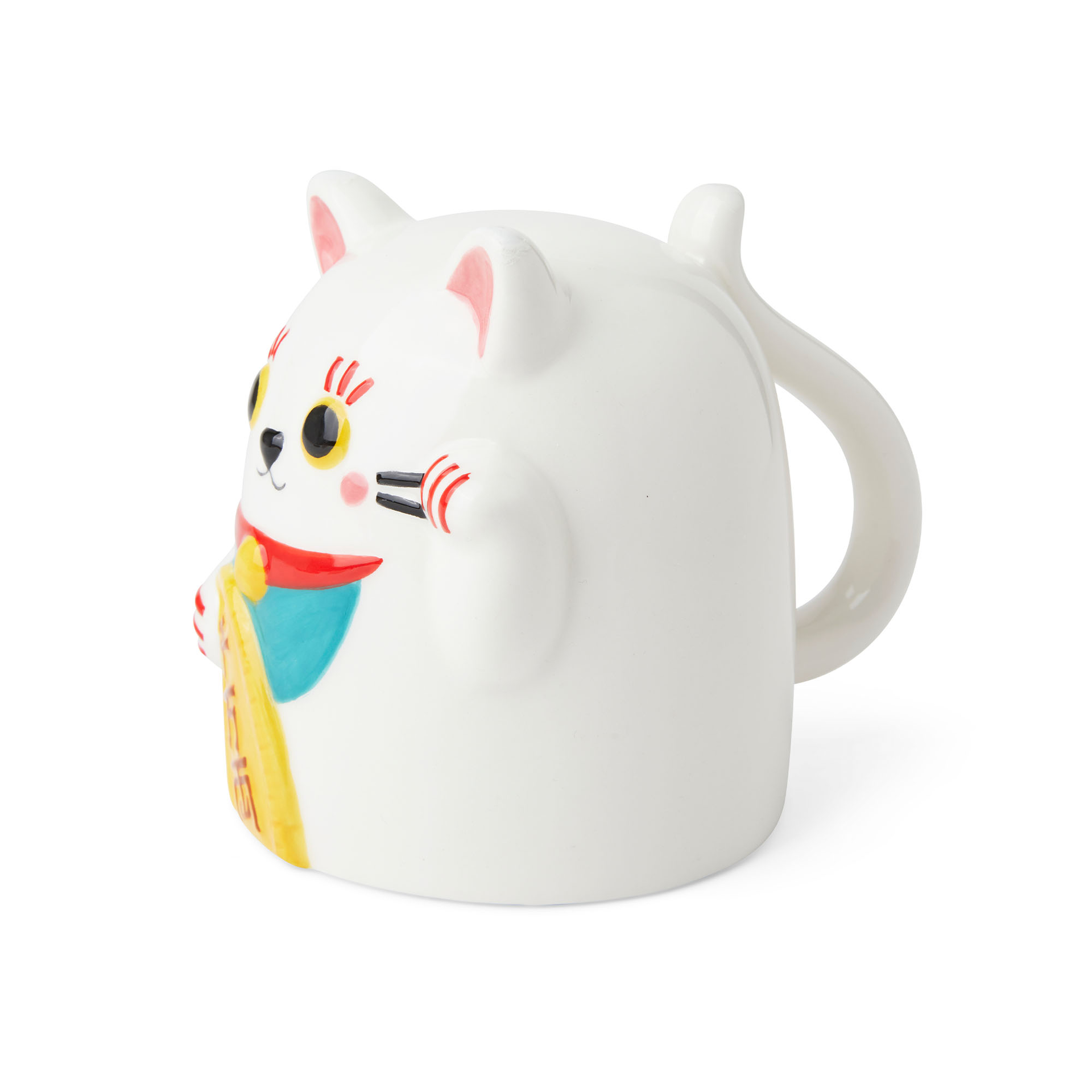 Tazza Sottosopra In Ceramica Gatto Maneki Neko, , large