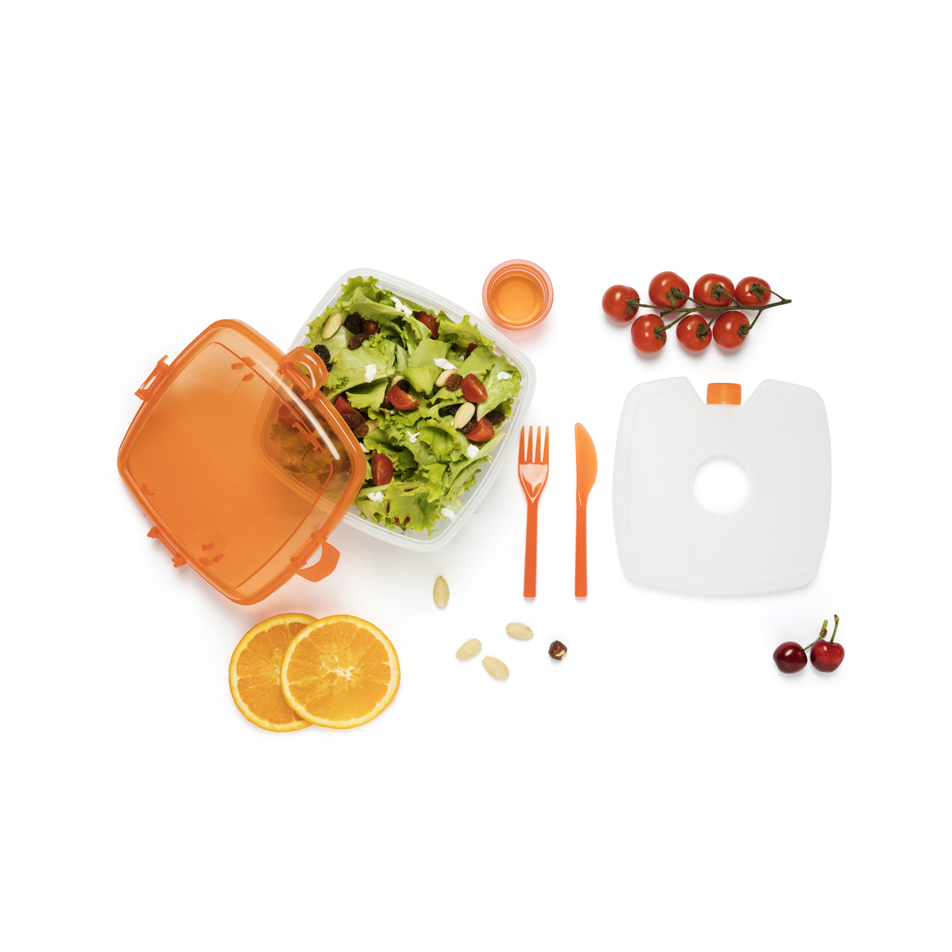 Contenitore lunch box per microonde - colore arancio