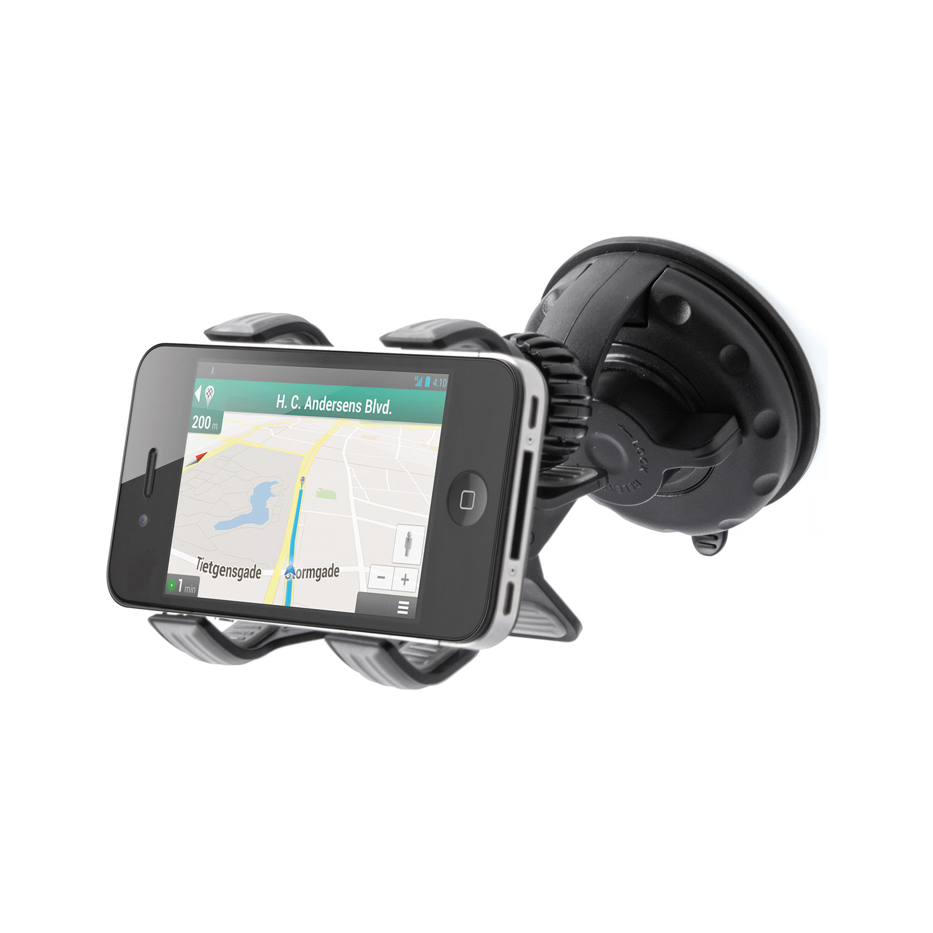 supporto auto universale ventosa a pinza per smartphone cellulare navigatore