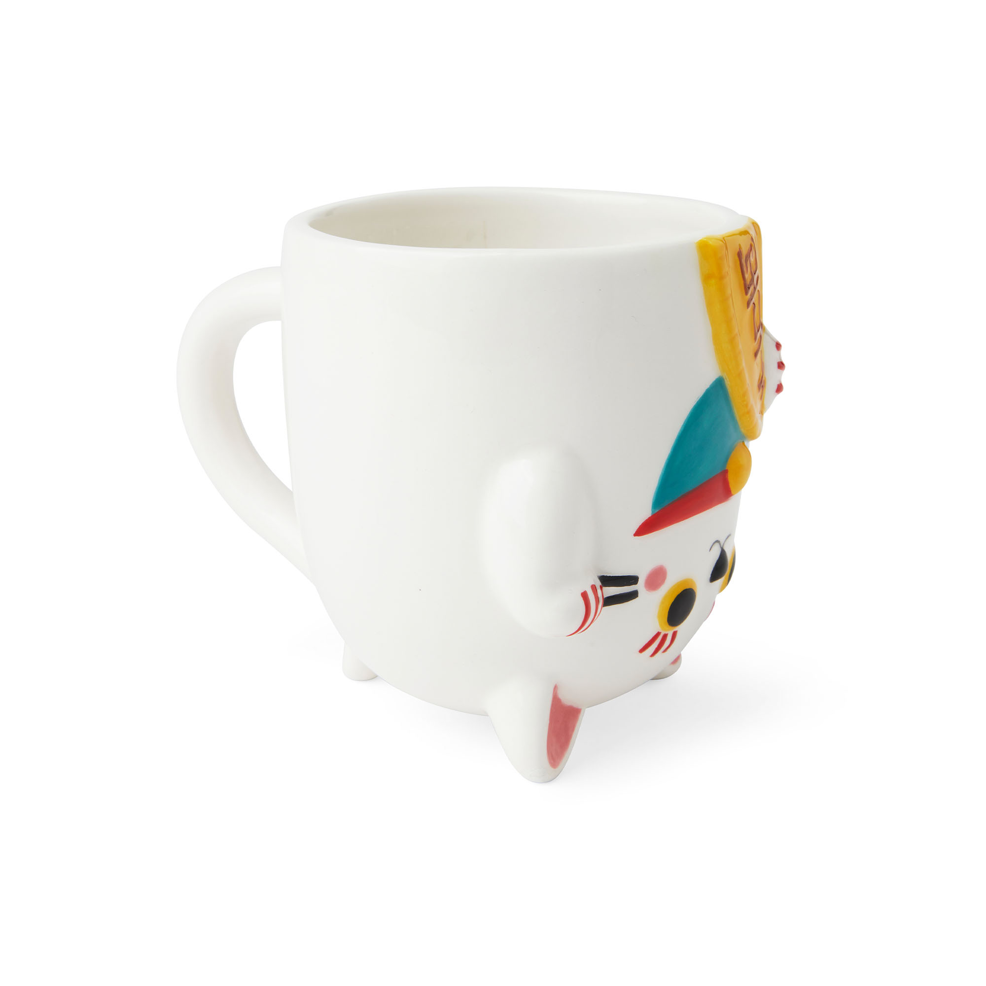 Tazza Sottosopra In Ceramica Gatto Maneki Neko, , large